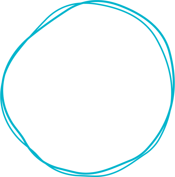 Blue circle stencil marking designated space for event staff jobs at a Louisville, KY event—part of organized staffing operations by Michaelis Events.