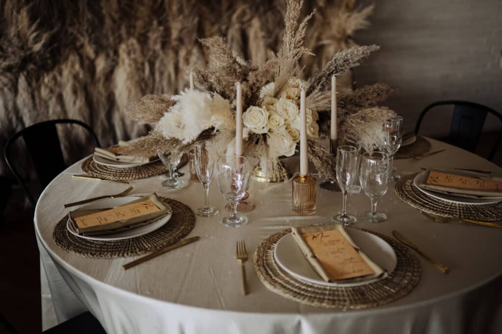 Bourbon themed table-setting by Michaelis Events at The Pointe