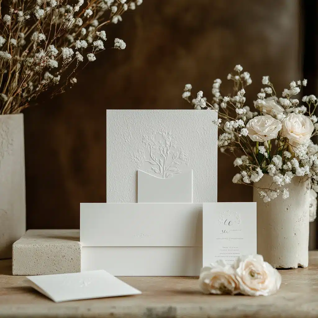 Elegant wedding invitation suite with calligraphy, RSVP card, and rehearsal dinner insert, styled flat lay for mailing and guest list planning