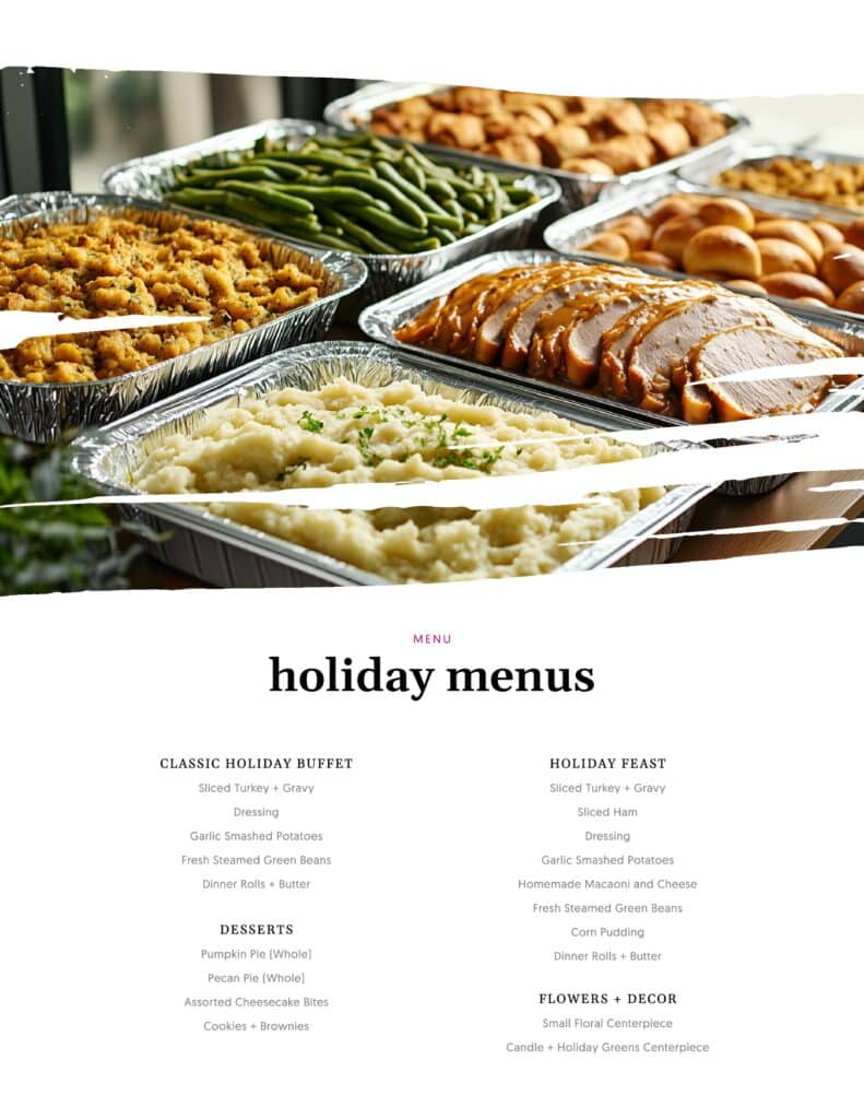 Best dinner and lunch Buffet events caterer and food menu ideas in louisville ky by Michaelis Events and Catering - Holiday Menu Drop-Off Catering Buffet Menu Packages with Pricing in Louisville KY by Michaelis Events and Catering. Catering Company located in Middletown KY